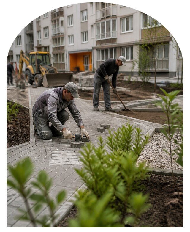 Благоустройство двора многоквартирного дома в Печоре